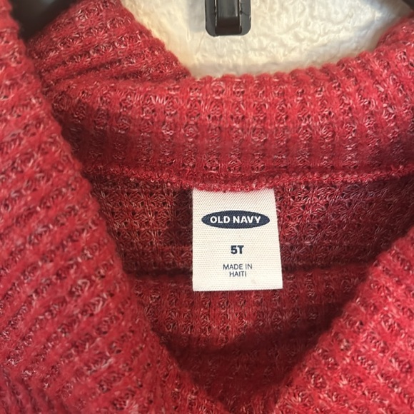 Girls Old Navy waffle knit top size 5T in red - Picture 3 of 4